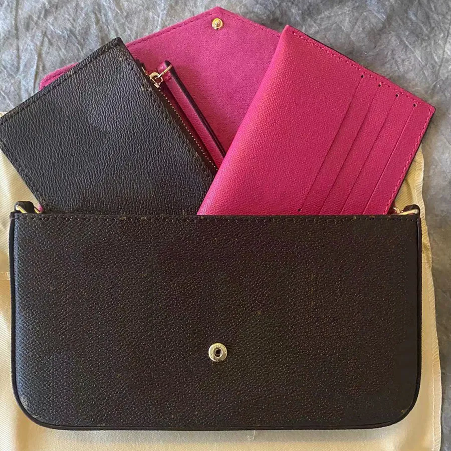 Mysterious bag Designer Wallet Luxury Brand Purse Single Zipper Wallets Women HandBags Tote Real Leather Bags Lady Plaid Purses Du260o
