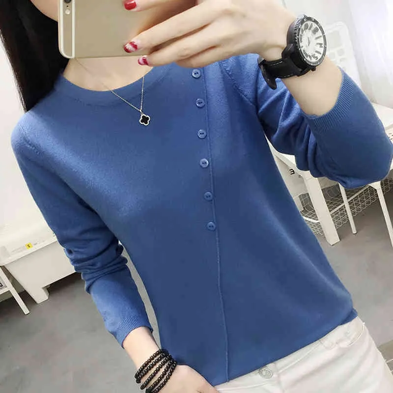 Sweaters For Women Woman Sweater Long Sleeve Blue Knitted Sweater Women Pullover Winter Clothes Women Woman Sweaters D735 210426