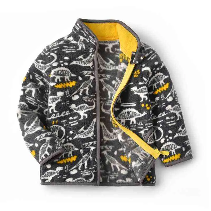 CROAL CHERIE Autumn Fleece Kids Jackets for Boys Dinosaur Warm Kids Boy Outerwear Windbreaker Winter Baby Boy Clothing (7)