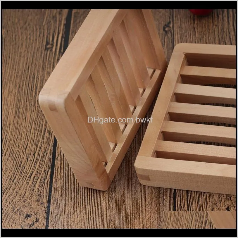 natural wooden soap dish tray holder storage soap rack plate boxes container for bath shower plate bathroom da084