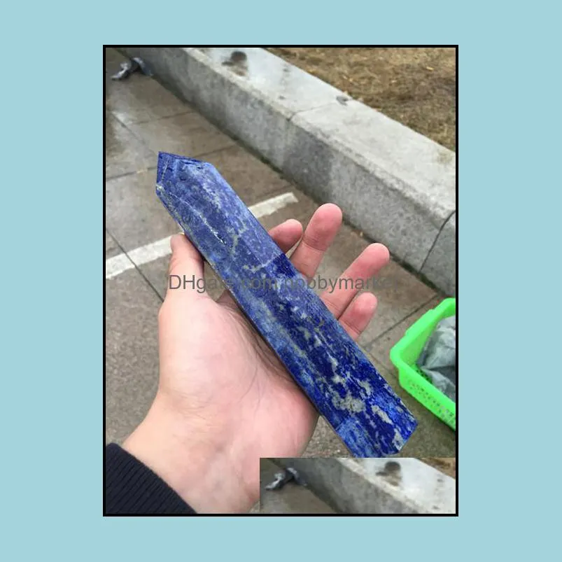 About 400g BEAUTIFUL NATURAL Lapis Lazuli quartz crystal double point healing ,Lingsite large single pointed six prism