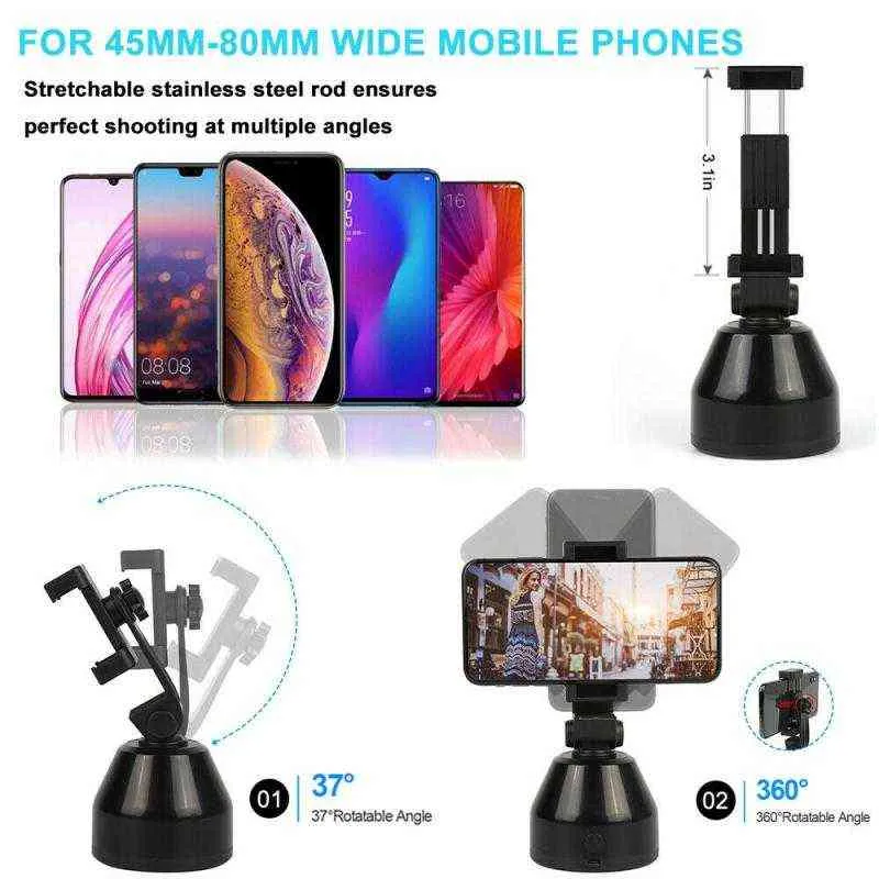 Auto Smart Shooting Selfie Stick 360 Object All-in-one Rotation Face Tracking Camera Phone Holder AI Gimbal_voghion.com