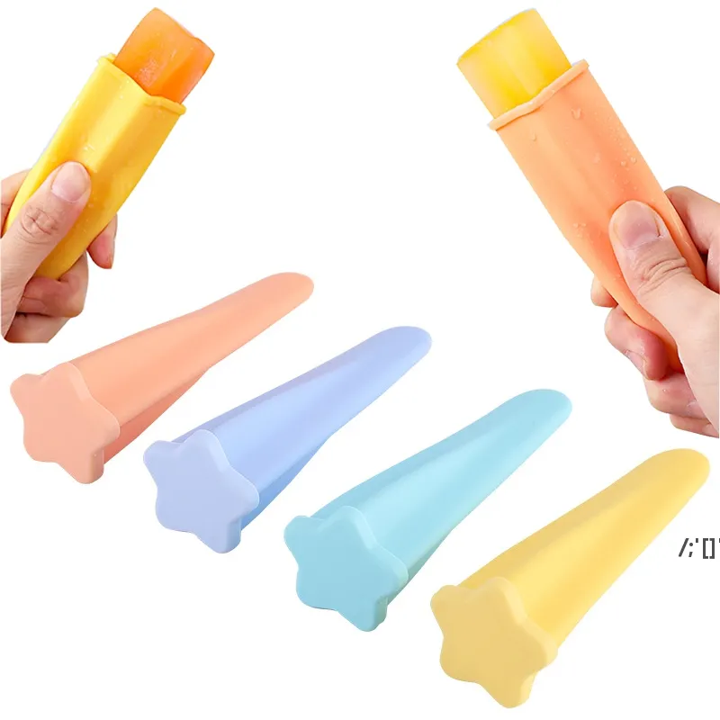 Silicone Popsicles Moldes Ice Pops Mold Chocolate Jelly Maker BPA Free Handheld Sorvete Tool Home DIY RRA10390