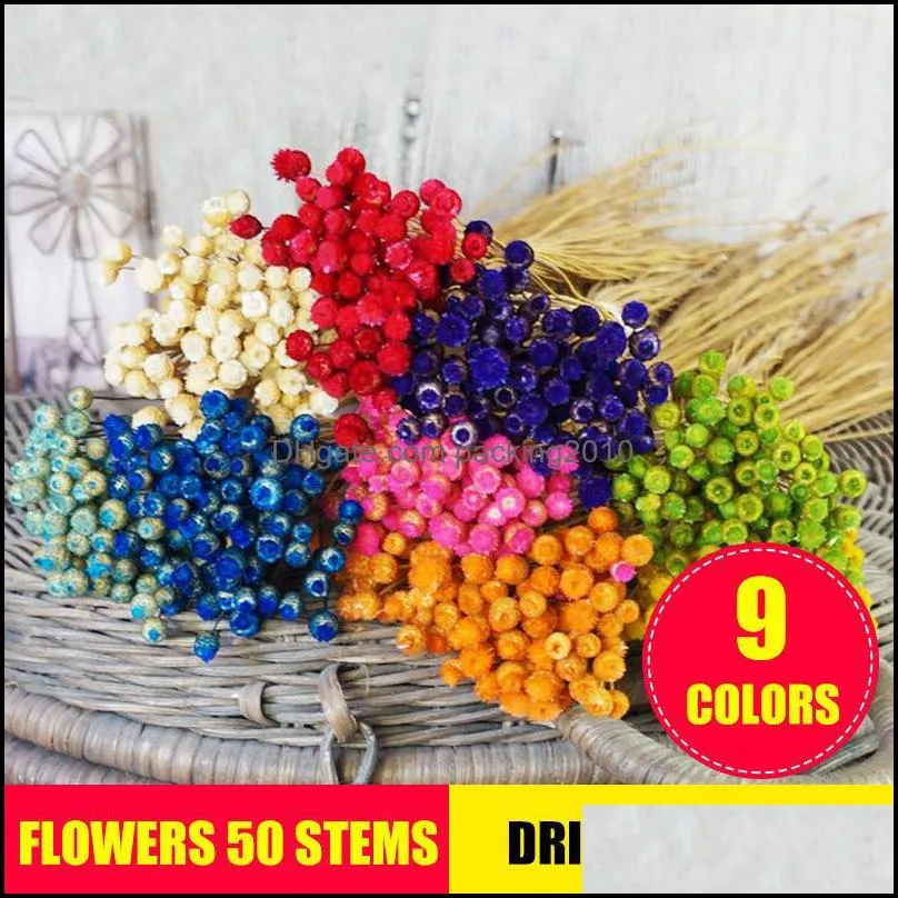 Decorative Flowers & Wreaths 50 Stems Dried For Arrangements Bundle Home Decor Po Props Handmade Air-drying _WK