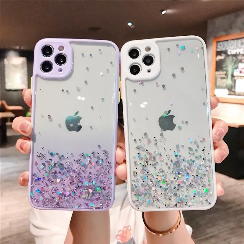 Bling Glitter Soft Silicone Cases For iPhone 12 11 pro max X 10 6Plus 6SPlus 7Plus 8Plus 6 s 6S 7 7S 8 Plus Cell Phone Cover
