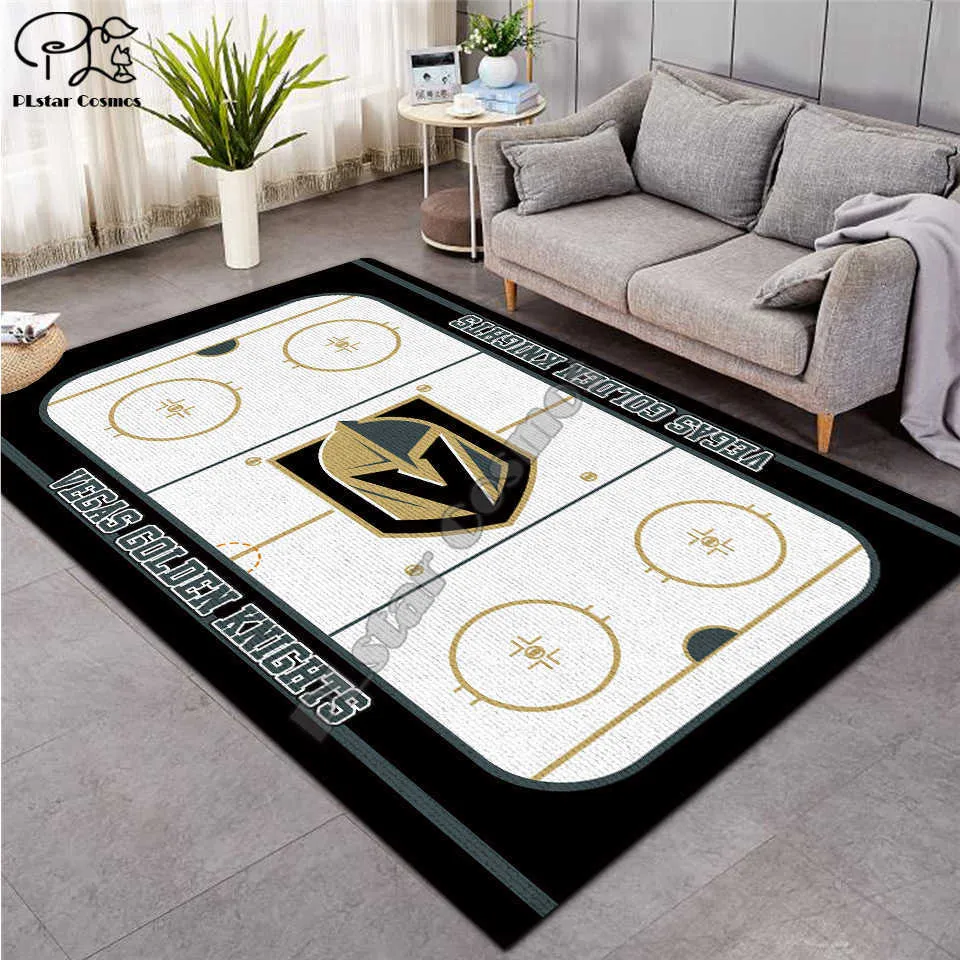 Ice Hockey Tapijt Anti-Skid Area Floor Mat 3D Tapijt Non-slip mat eetkamer woonkamer Soft Slaapkamer Mat Tapijtstijl-01 210727