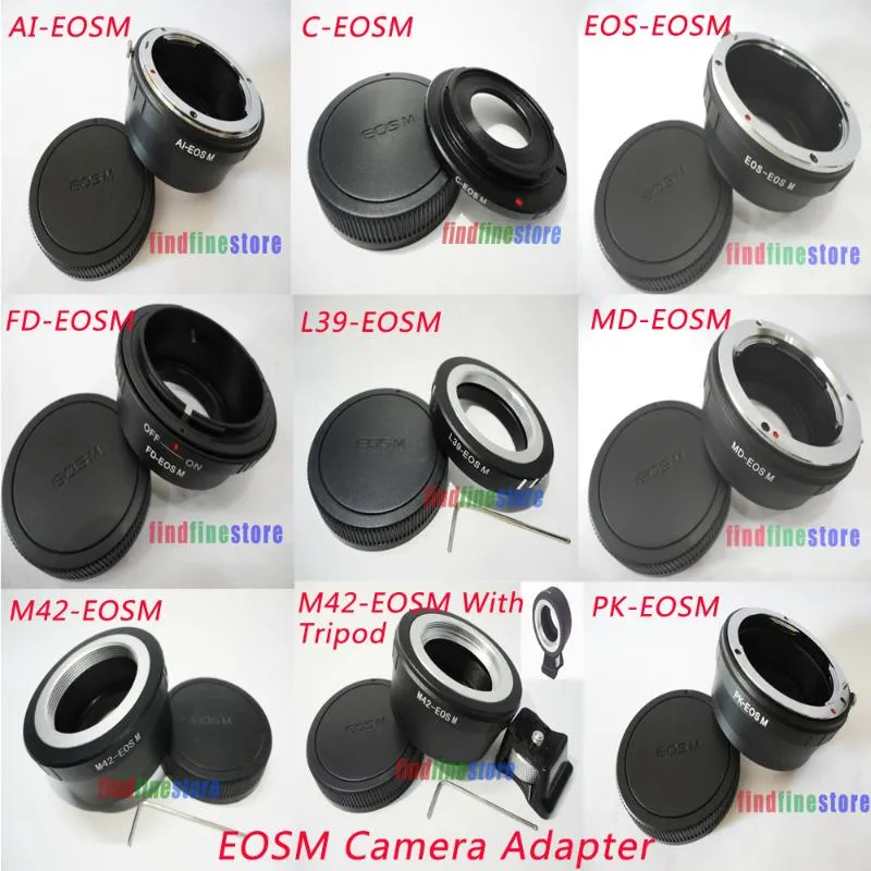 C EOS FD L39 M42 Minolta MD OM Pentax PK Lens To EOSM M1 M2 M3 EF-M Mirrorless Camera Adapter + CAP Adapters & Mounts