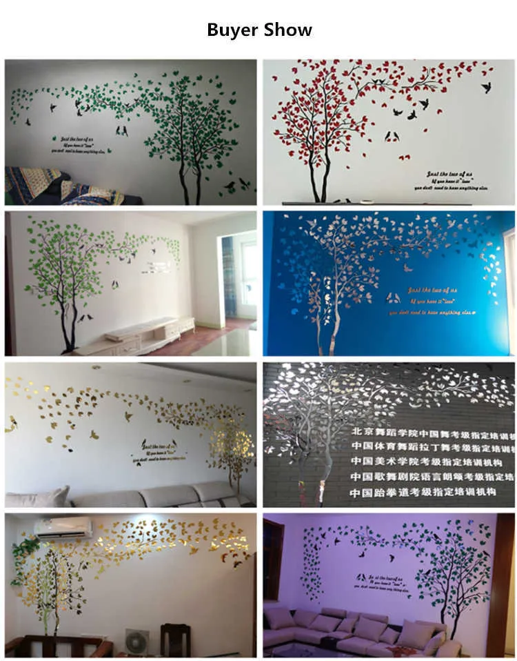 3D Tree Acrylic Mirror Wall Stickers DIY Art Decor... From Dou08, $16. ...