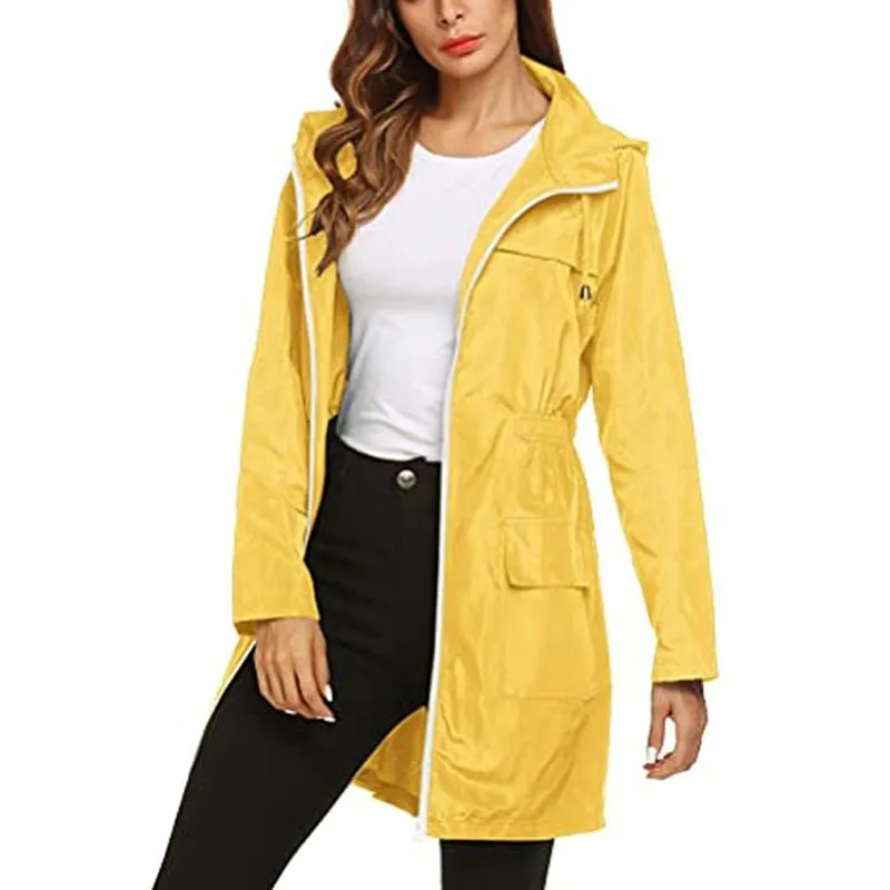 Only beautiful Women?s Outdoor Jackets Waterproof Hooded Lightweight Raincoat Windproof Coat 
