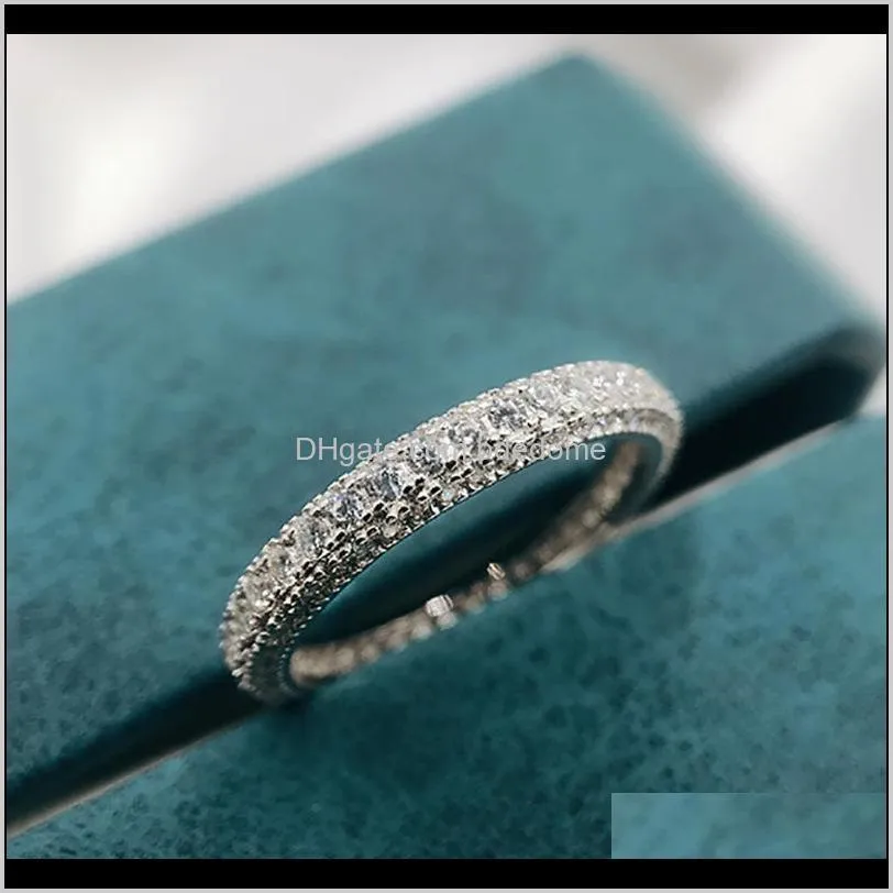 eternity promise ring 925 silver micro pave 5a zircon cz engagement wedding band rings for women jewelry