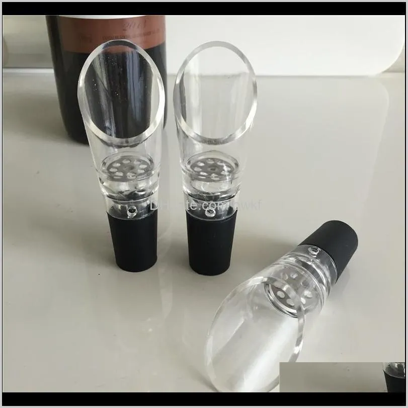 silicone wine aerators wine decanting aerating filter aerator pourers bar tools wine pourers with opp packaging jxw195