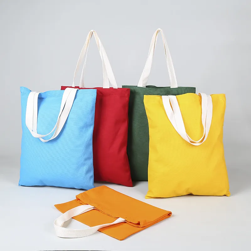 Colorful Large Cotton Bag DIY Its Feasible Canvas Bags Hand
