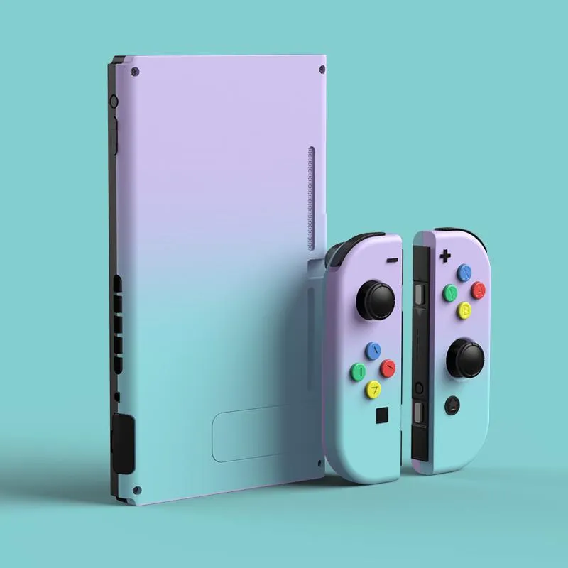 Kontrolery gier Joysticks Joycon Shell Gradient Color Case Conspective Joy Con Control Controller Pełna obudowa Pełna osłona dla Switch Conso