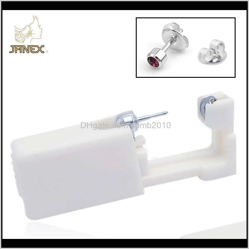 disposable sterile ear piercing unit cartilage tragus helix piercing gun no pain piercer tool machine kit stud choose design 0492