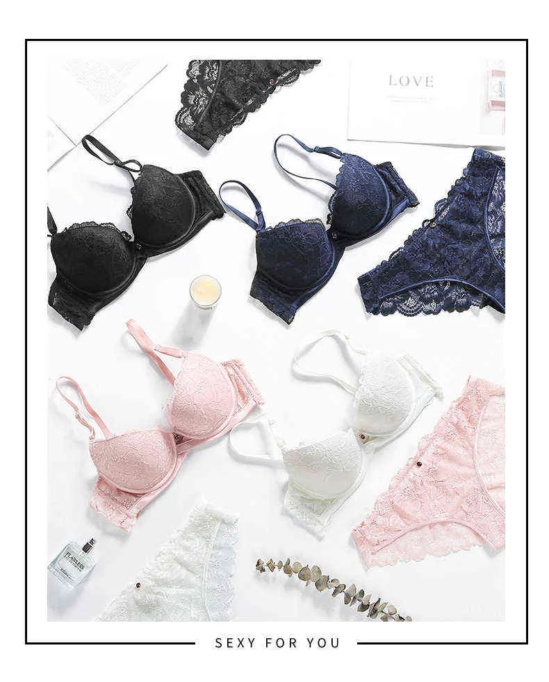 Balems Nightwear Sexy Lingerie Set Underwear Lace Flower Bra G-string