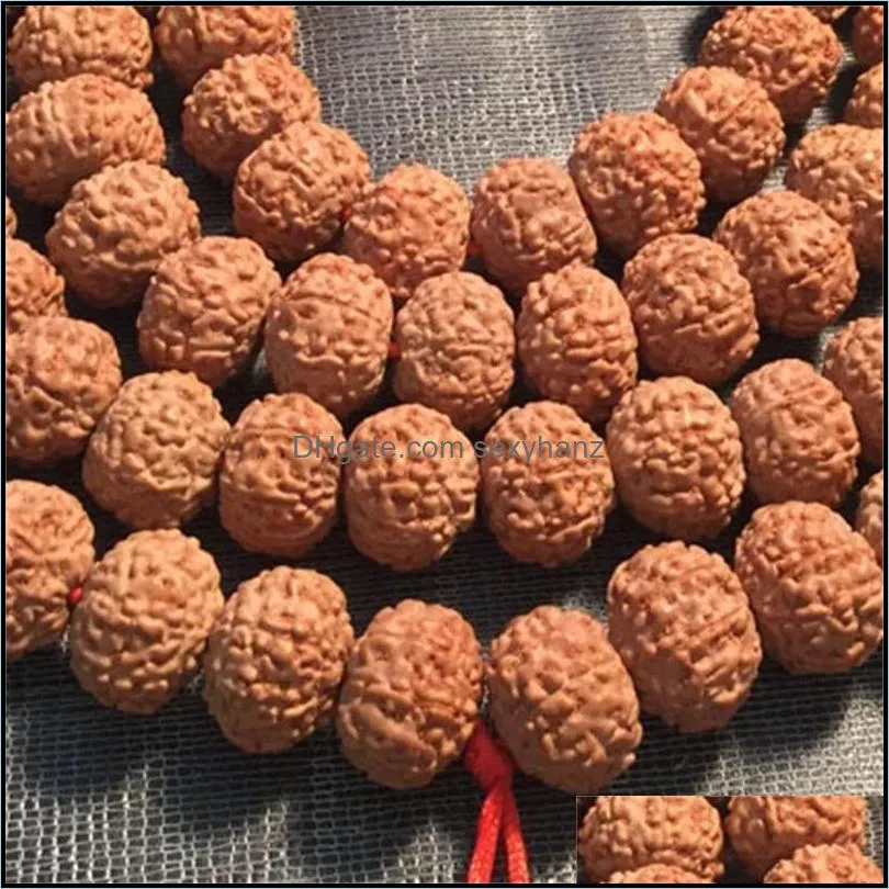 108pcs Vajra Bodhi Rudraksha Beads for Making Jewelry Meditation Mala Prayer Tibetan Buddhism for Necklace Bracelets Accessories 904