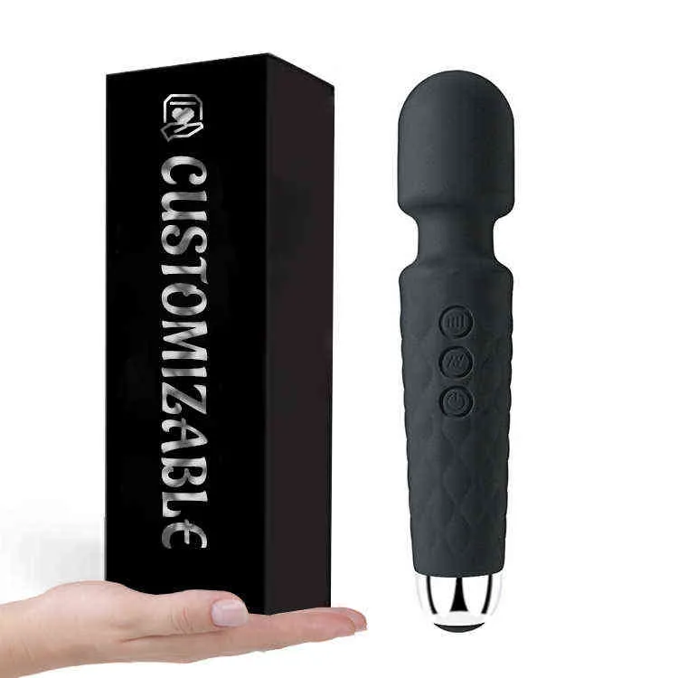 NXY-vibratorer 20 Frekvensläge och 8 Speed ​​Wand Massager Vibrator Partihandel Vuxen Sexleksak För Kvinnor AV Vibrator 0105