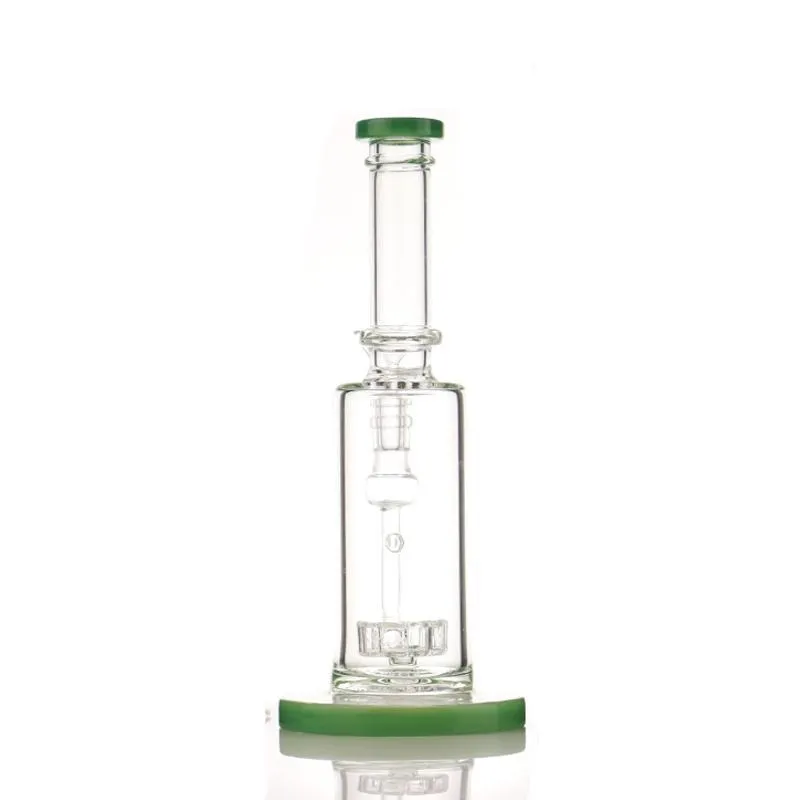 Hookahs glas bong dab rig 9,5 "höjd raka vatten bongs huvudet mini vax olja riggar rakt rör vattenrör