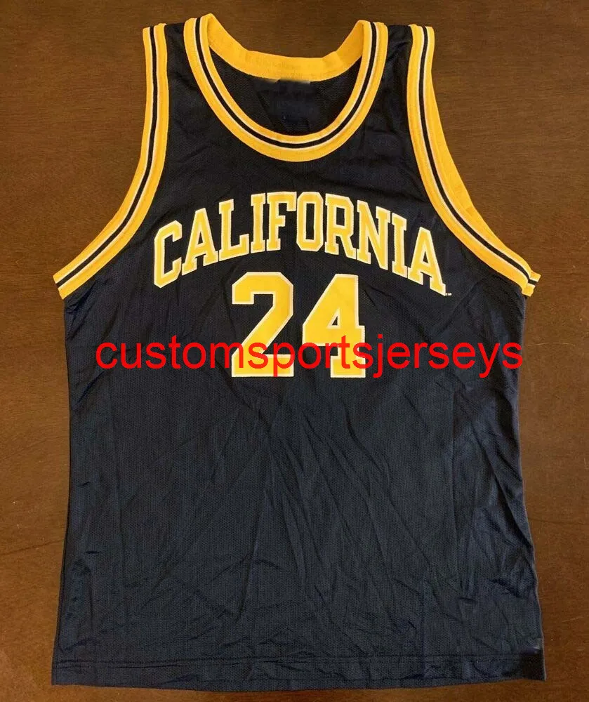 ステッチチャンピオンカリフォルニアカリフォルニアゴールデンベアーズトレインファウレスバスケットボールジャージー刺繍任意の名前番号を追加