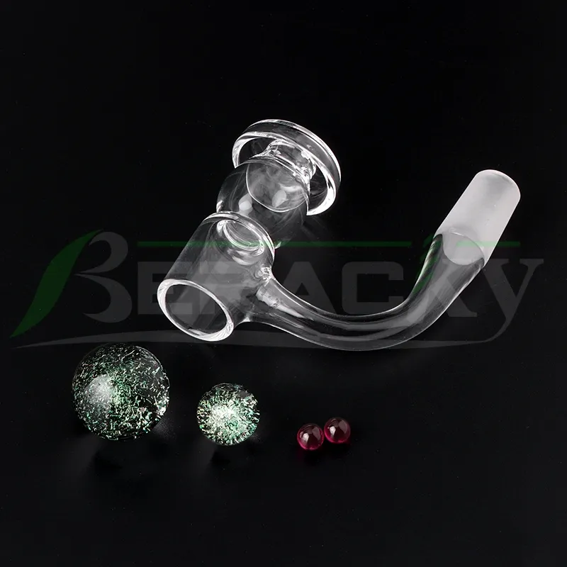 Beracky Fuld Weld Bubble Barrel Terp Slurper Quartz Banger z 22 mm 14 mm szklaną marmurową perły rubinowe koraliki do DAB RI197Q