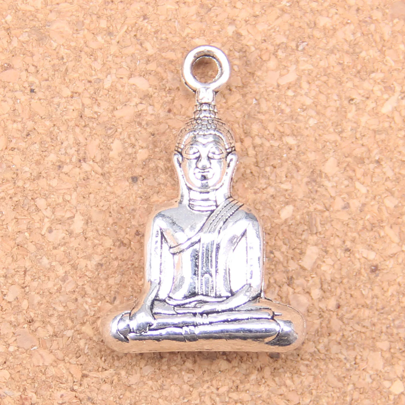 11 stücke Antike Silber Bronze Überzogene Meditate Buddha Charms Anhänger DIY Halskette Armband Armreif Erkenntnisse 35 * 23mm