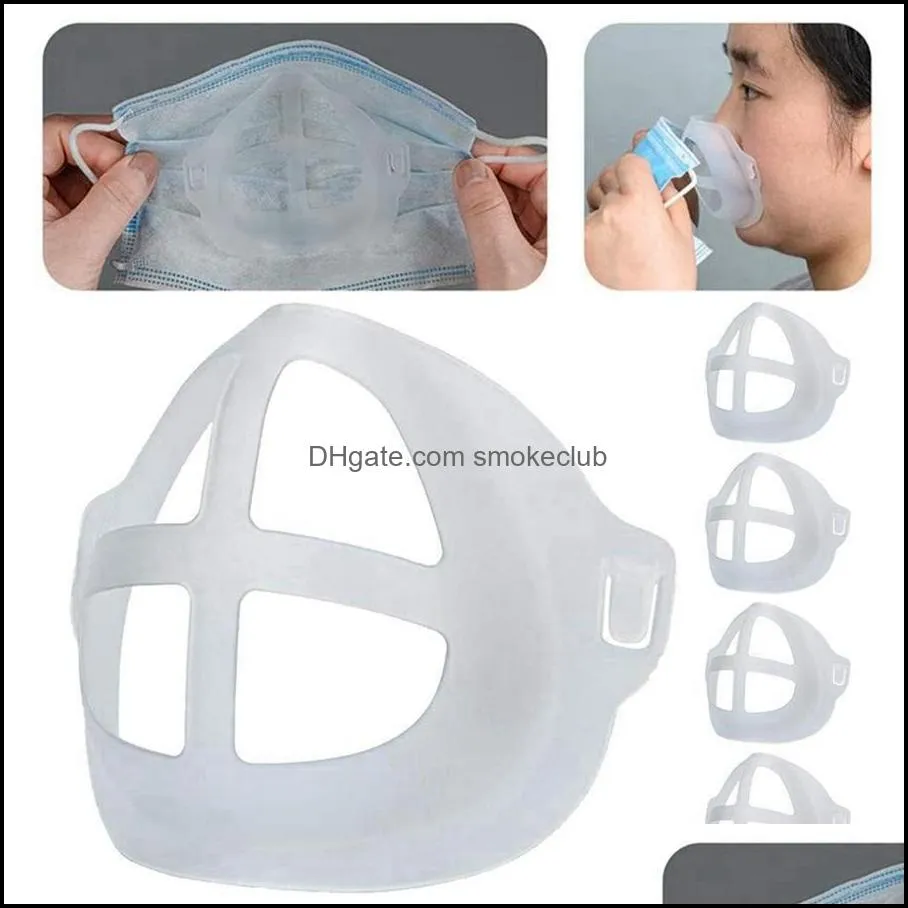 3D Face Mask Inner Support Frame Mask Bracket Breathing Comfortable Washable Reusable Clear Masks Tool Accessories LJJP734