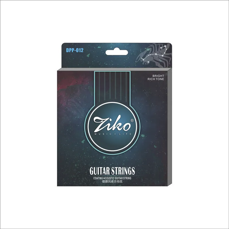 Ziko dpp 010 011 012 strings de guitarra acústica revestido fósforo bronze ferrugem upgrade individual peças de instrumento musical