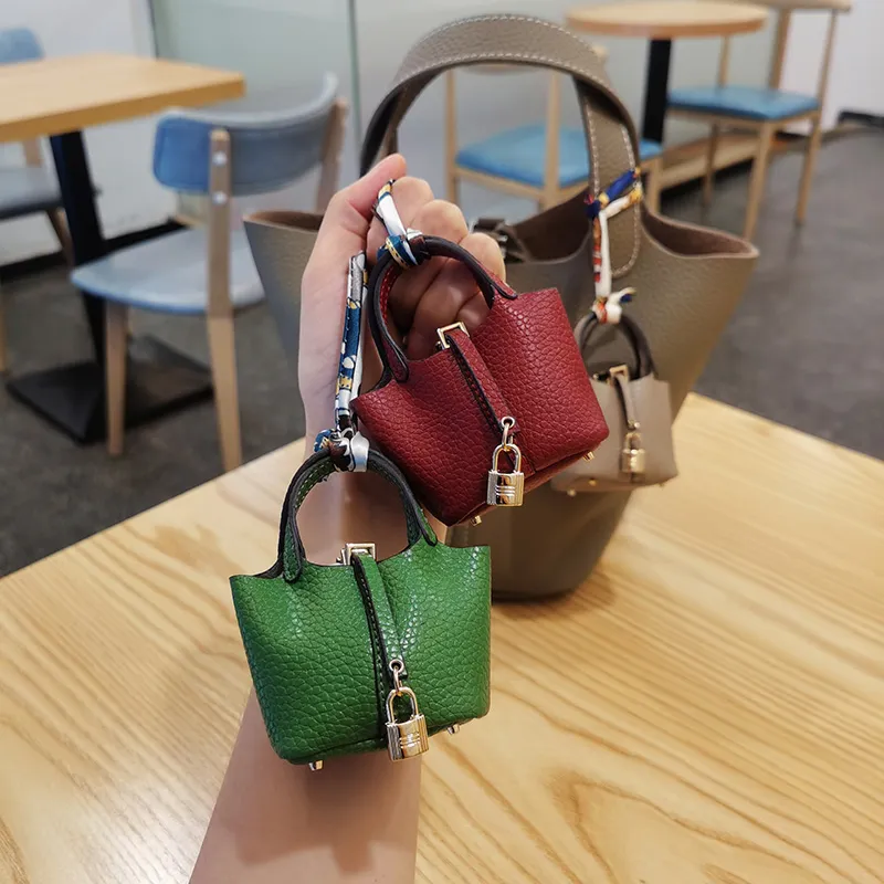 Kindertasche, Geldbörse, Airpods-Hülle, Mini-Handtaschen, Accessoires, Handtasche, Damendekoration, Souvenir, Hochzeitsgeschenk, schützende Geldbörse, Schlüsselanhänger, Picotin-Schlossmodell