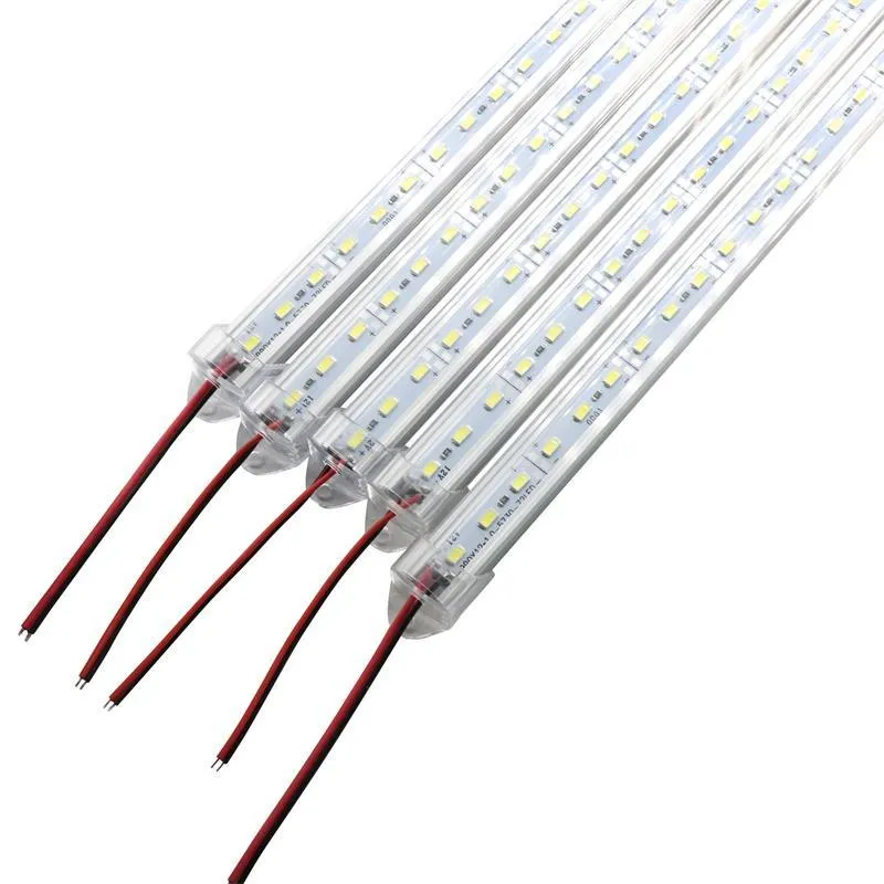 2021 مقاوم للماء 5630 SMD 50cm 36 LED شريط الخزانة الصلب خفيفة نقية أبيض دافئ مع غطاء DC12V