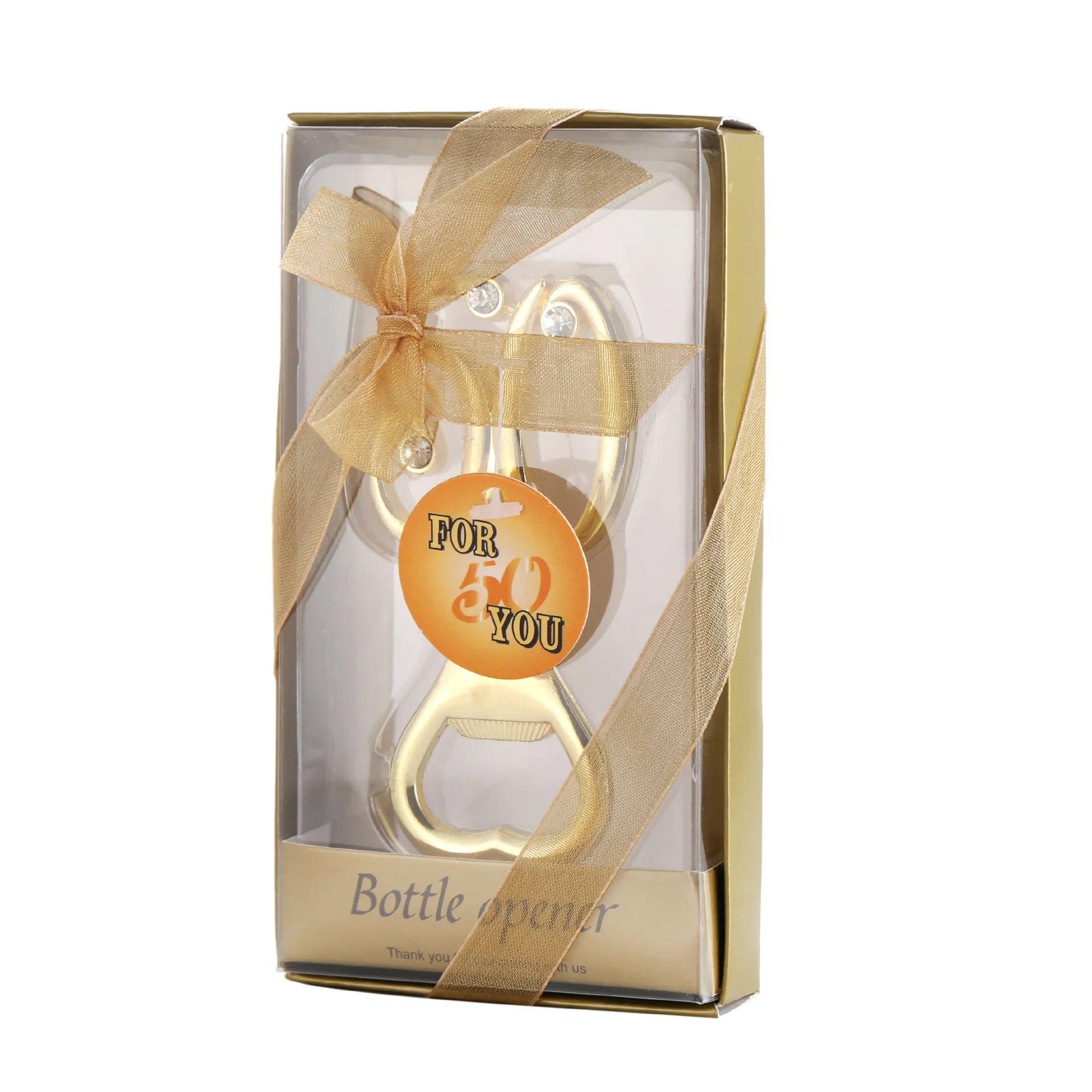 Set Di 20 Apribottiglie Per 50° Anniversario - Bomboniera Elegante, Regalo Perfetto Per Nozze D'oro!