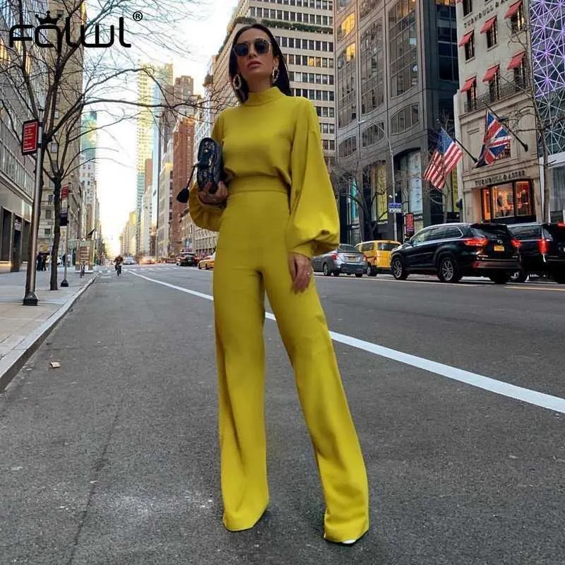 Casual Wide Leg Summer Bodycon Jumpsuit Women Overalls Långärm Vit Svart Skinny Rompers Womens Jumpsuit Kvinna T200528296L