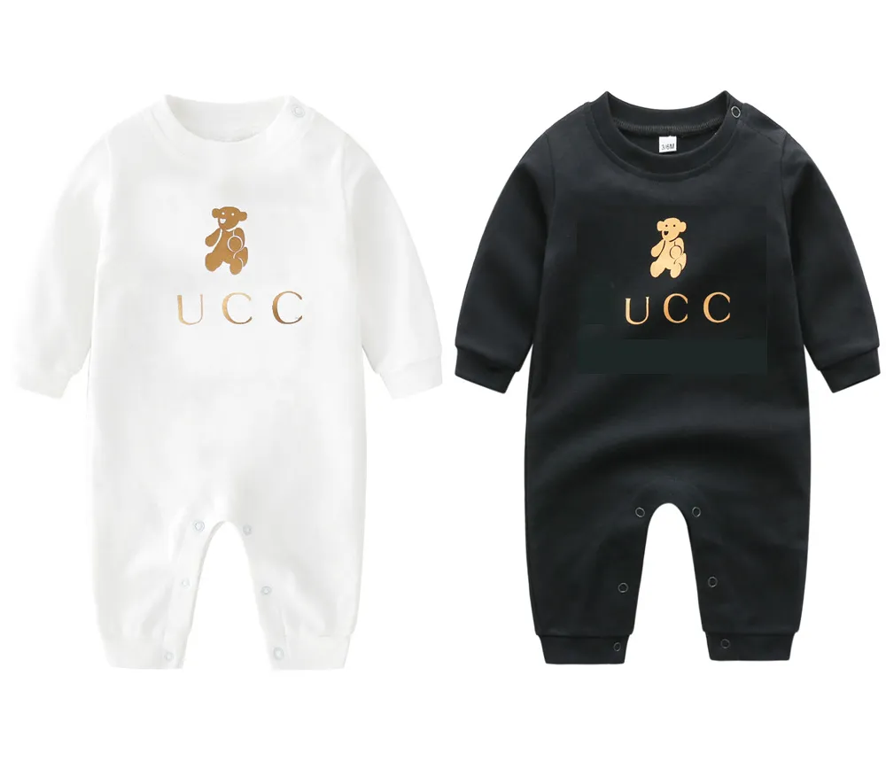 Yenidoğan Bebek Romper 0-2Y Uzun Kollu pamuklu tulum Yürümeye Başlayan Bebek Bodysuit Çocuk Tek parça Onesies Tulumlar Çocuklar Tırmanma Giysileri