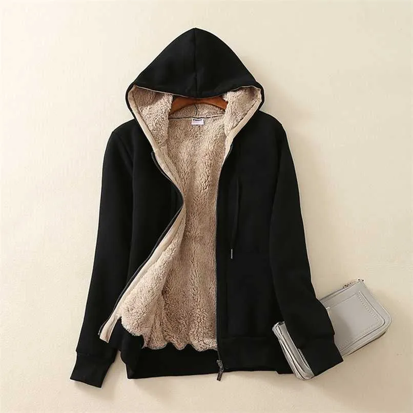 Sherpa Hoodie Women: Warm Fleece Zip Up Jacket With Hood, Solid