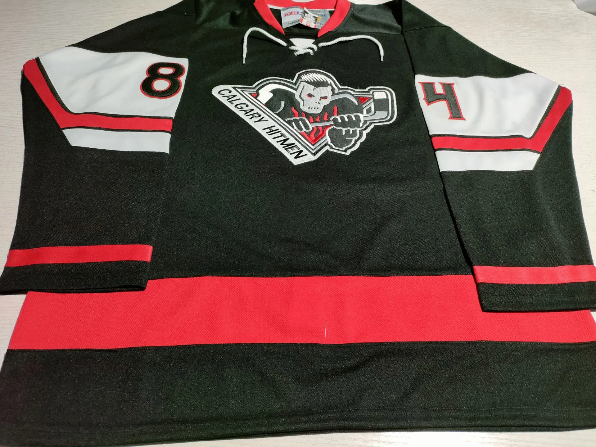 Custom Mens Vintage WHL Bret Hart 84 Calgary Hitmen Hockey Jersey
