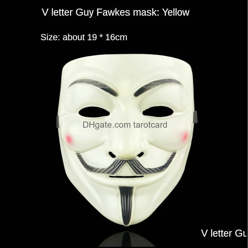 Movie V for Vendetta Team Halloween Cosplay Plastic Mask Horror Adult Children Role Play Props Gift