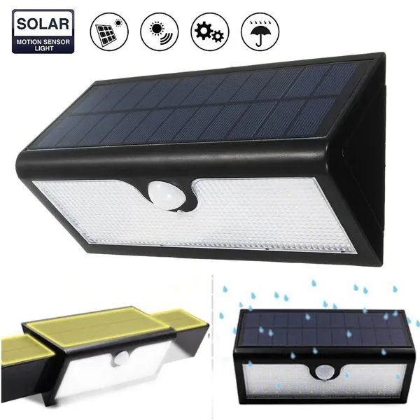 71 LED Solar Powered Motion Sensor Vägglampa Stettbar Vattentät Utomhus Sercurity Lamp