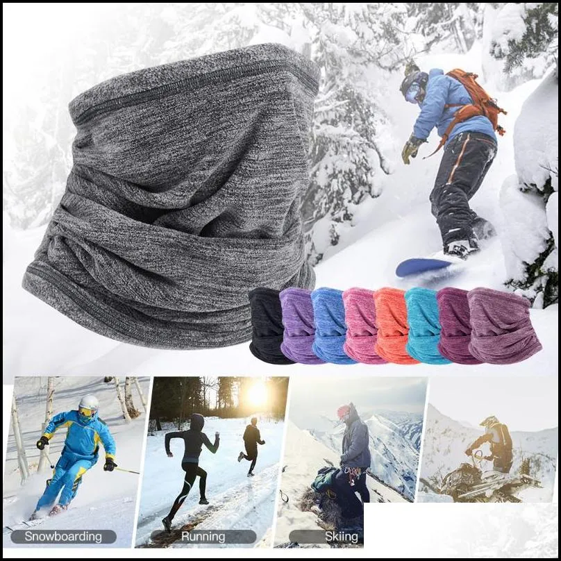 Cycling Caps & Masks Winter Sports Neck Warm Collar Thicken Soft Face Scarf Cover Gaiter For Climbing Camping