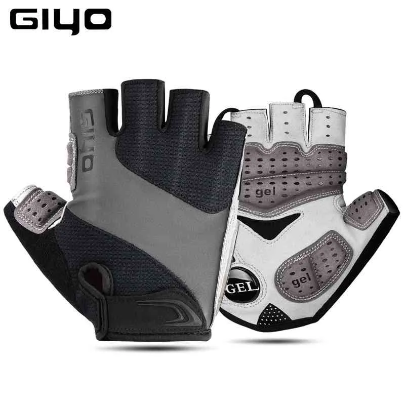 Giyo respirant Lycra tissu unisexe gants de cyclisme vélo de route équitation vtt DH course en plein air mitaines vélo demi doigt gant