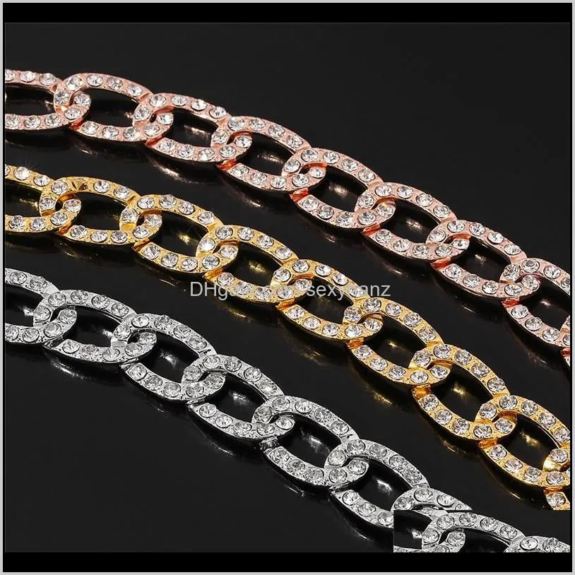 Full Of Crystal Chain Necklace Aesthetic Goth Hip HOP Rhinestone Choker Necklace Jewelry Gifts Necklaces For Women Men Jewelry