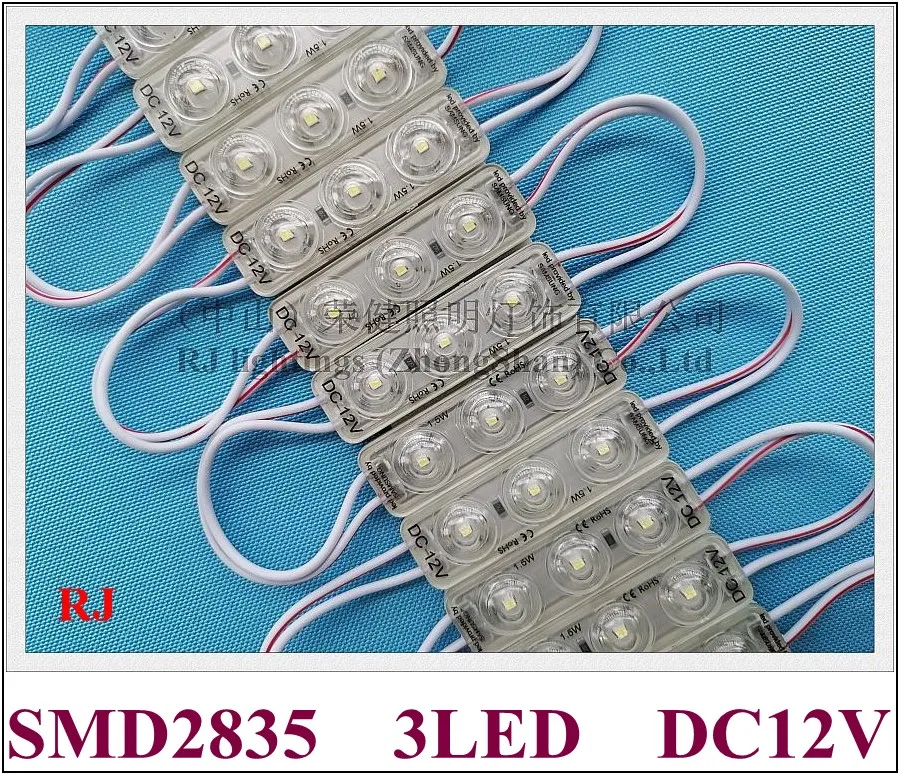 LED-Lichtmodul für Schilderkanalbuchstaben DC12V 1,4W 180lm SMD 2835 3 LED 50mm*15mm*8mm hochhell IP65 wasserdicht 2021 NEU