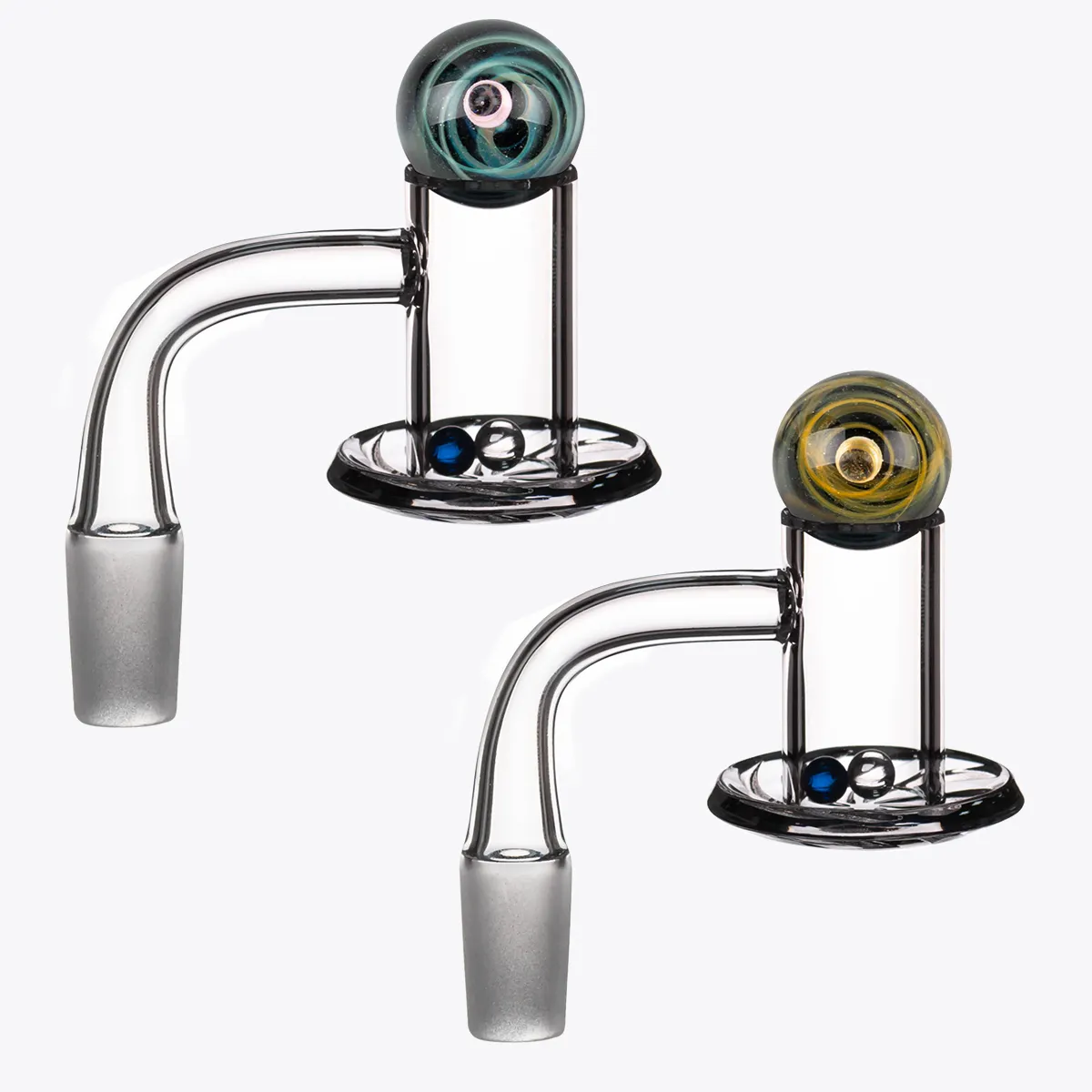 Förhindra oljestänkande kvarts banger nagel avfasad kant snurra kolhydrat terpen pärlor med 10 mm 14 mm 18 mm manlig kvinna för dab rig vatten bong