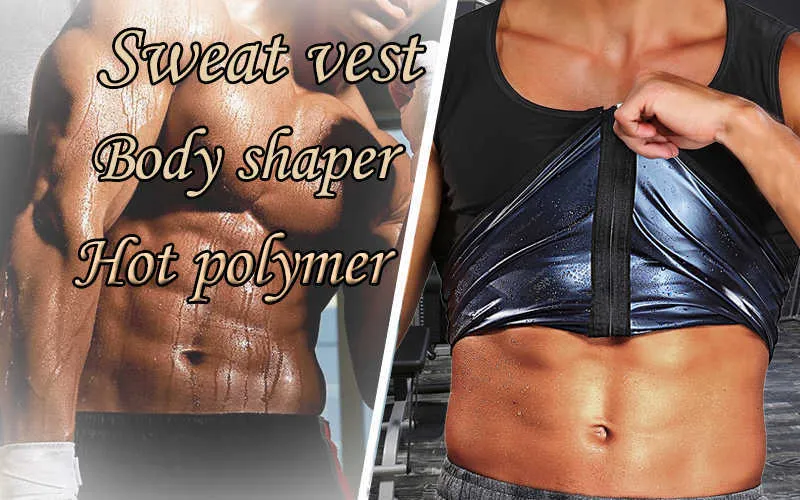 Mens Waist Trainer Sauna Sweat Vest Weight Loss Body Shaper compression  shirt men gym clothing fat burning Faja