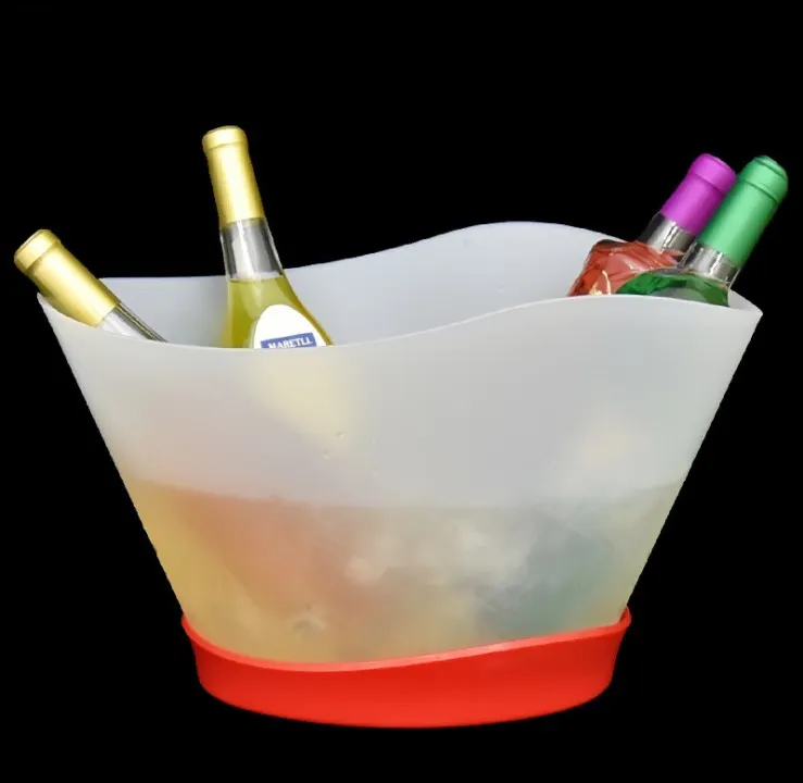 12L LED Oplaadbare Ijs-emmers Kleurveranderende wijn Whisky Koeler Bootvormige Champagne Bierhouder voor Bar Nachtclub