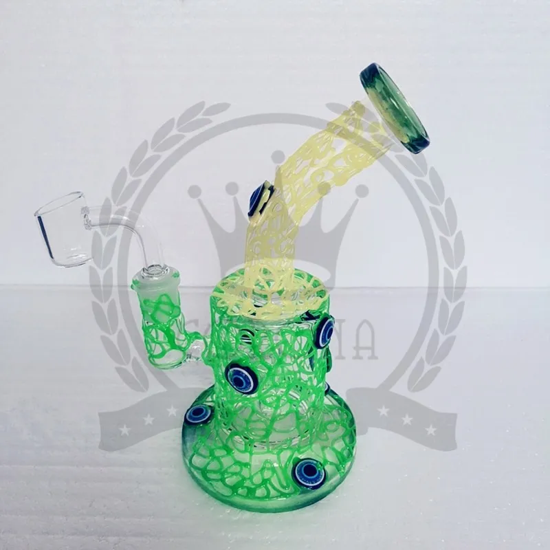 Bongs Hookah Glass Bong Dab Rig 3 Layer Water Pipe raka r￶rbubbler R￶kning