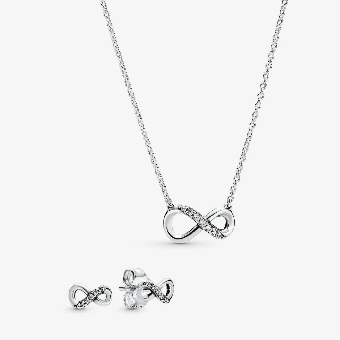 Pandora Sparkling Infinity Gift Set Necklace & Earrings - Jewellery from  Francis & Gaye Jewellers UK