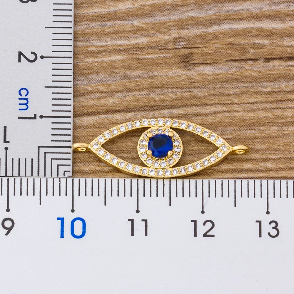 Armbänder, klassisches Charm-Armband mit bösem Blick für Frauen, glänzender Prinzessschliff, kubischer Zirkonia, CZ, verstellbare Armreifen, Kupferschmuck_voghion.com