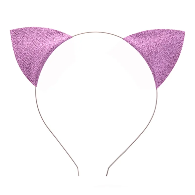 Cat Ears Headband Cute Lovely Glitter Cat Ear Headwear Glitter Hair Bands Headbands Head Hoop Clasps