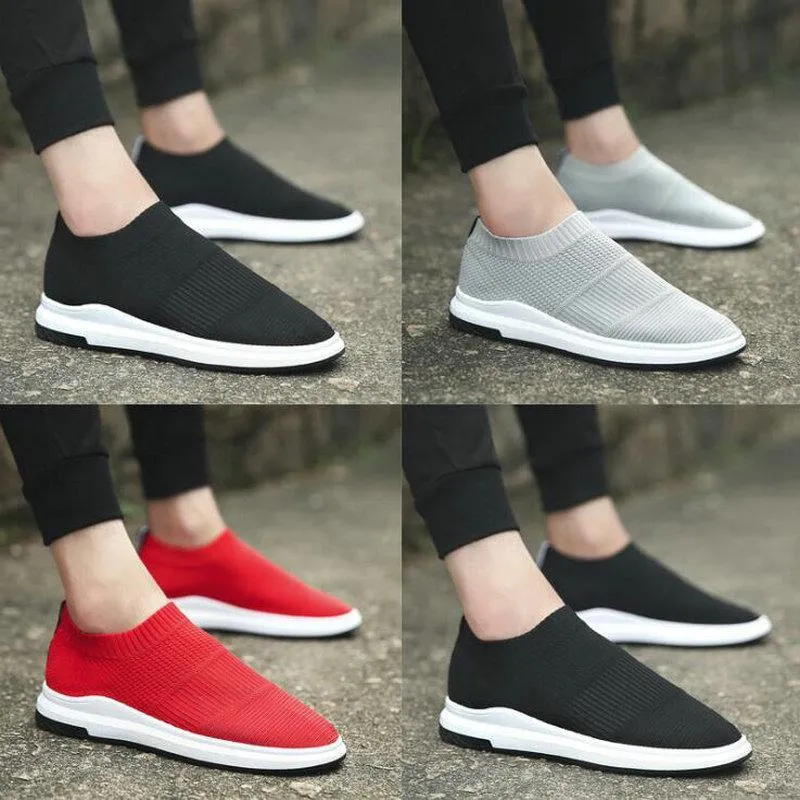 Männliche Mode Schuhe Turnschuhe Socke Schuhe Männer Mesh Casual Schuhe Atmungsaktive Sommer Frühling Gestrickte Fly Weben Wohnungen