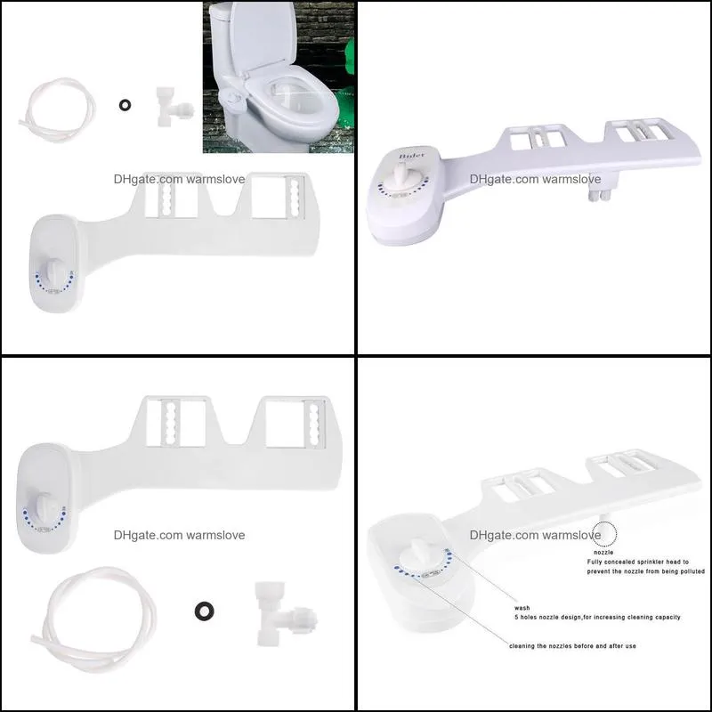 Bath Accessory Set 7/8 Toilet Seat Attachment Bathroom Water Spray Non-Electric Mechanical Bidet