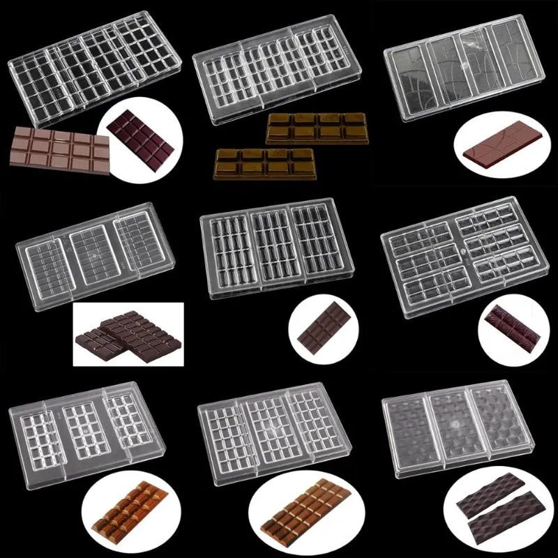Baking & Pastry Tools Chocolate Bar Mold Confectionery For Cake Decoration Polycarbonate